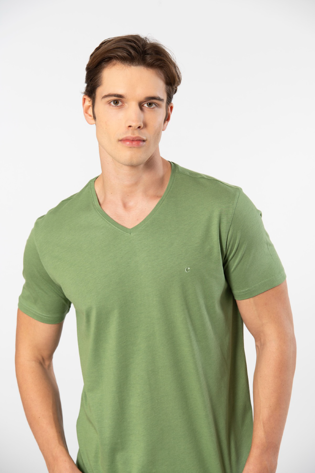 Cacharel Erkek V Yaka T-shirt