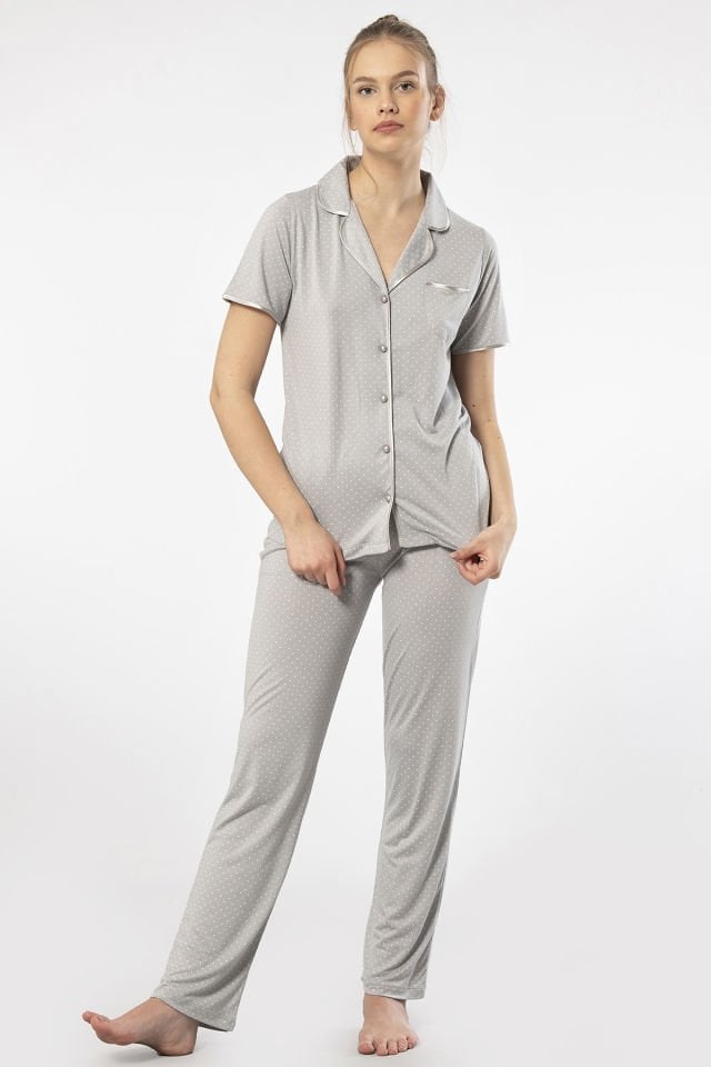 Türen Puanlı Kısa Kol Pijama Takımı