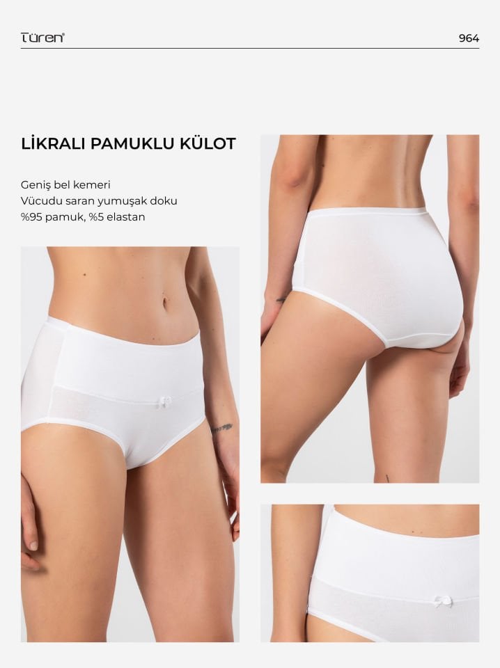 Türen Kadın Likralı Külot (2\'li Paket)