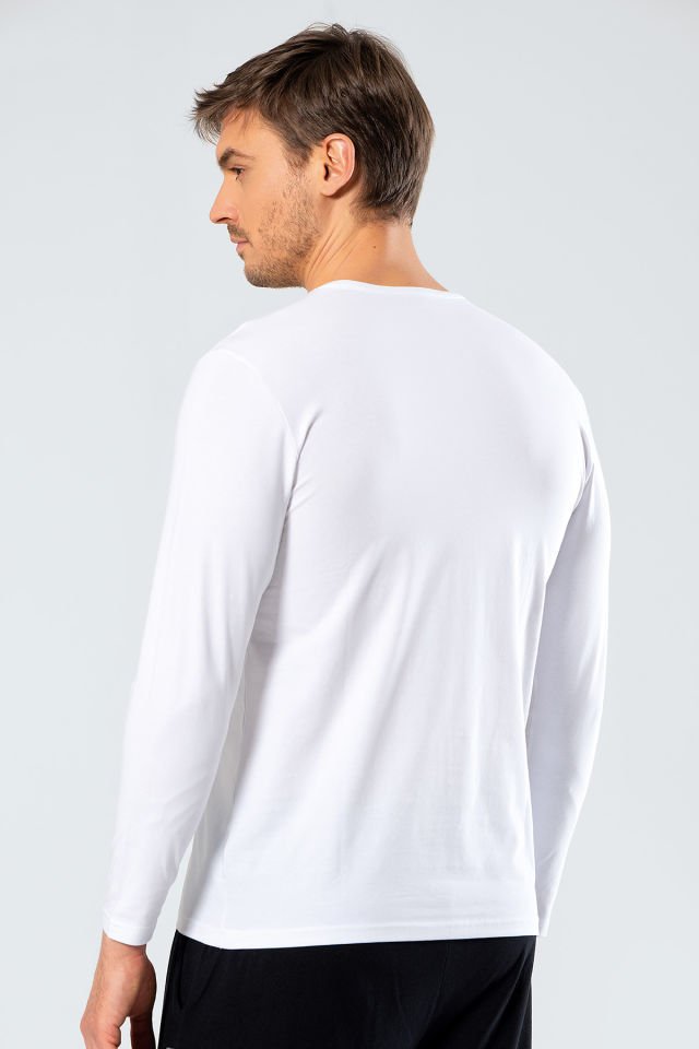 Cacharel Erkek V Yaka Uzun Kollu T-Shirt
