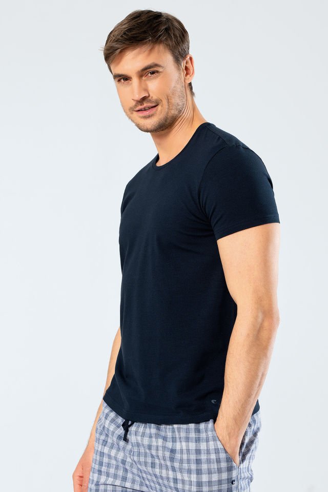Cacharel Erkek Bisiklet Yaka Likralı T-shirt