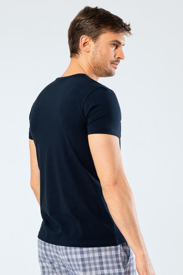 Cacharel Erkek Bisiklet Yaka Likralı T-shirt