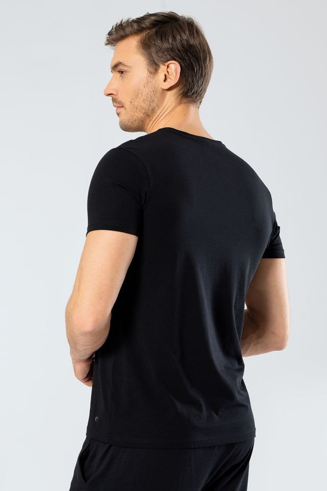 Cacharel Erkek Bisiklet Yaka Likralı T-shirt