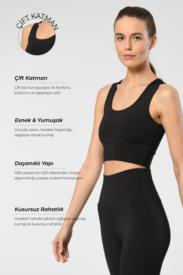 Kadın Havuz Yaka Sporcu Büstiyer