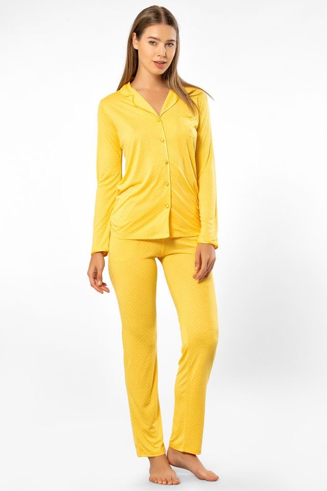 Türen Kadın Puanlı Uzun Kol Pijama Takımı