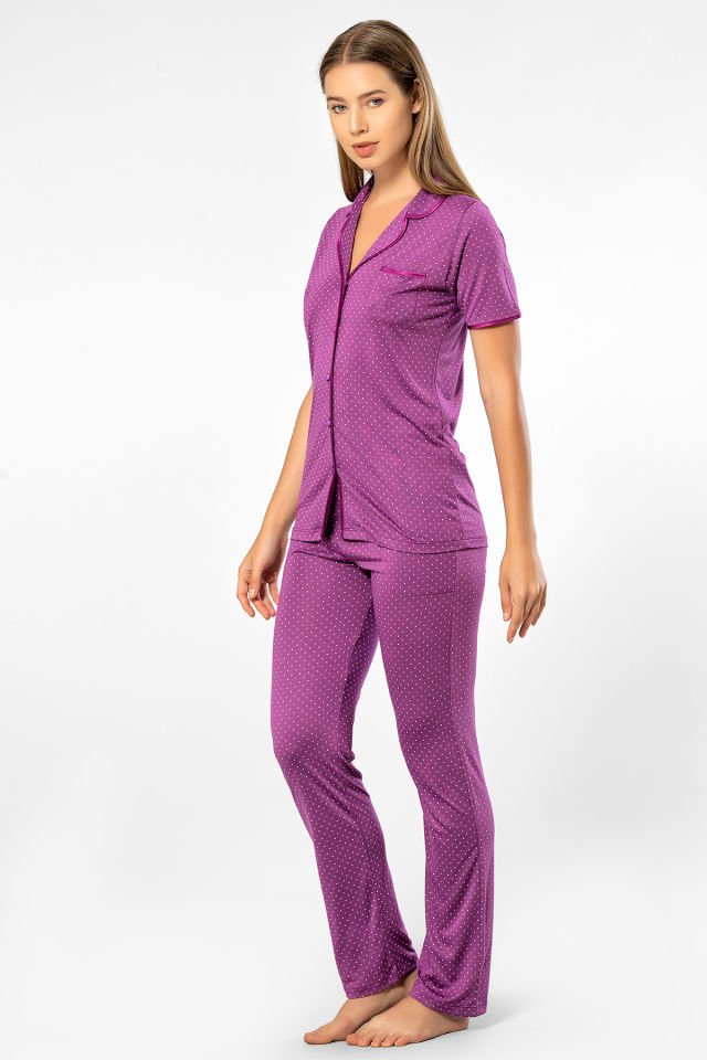 Türen Puanlı Kısa Kol Pijama Takımı