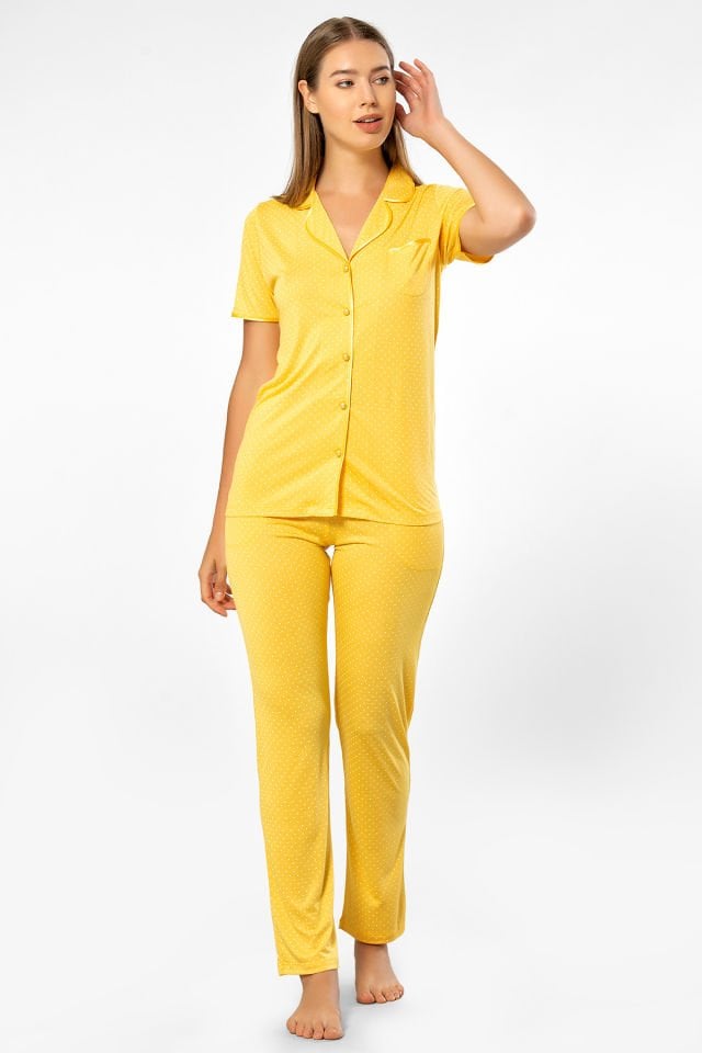 Türen Puanlı Kısa Kol Pijama Takımı