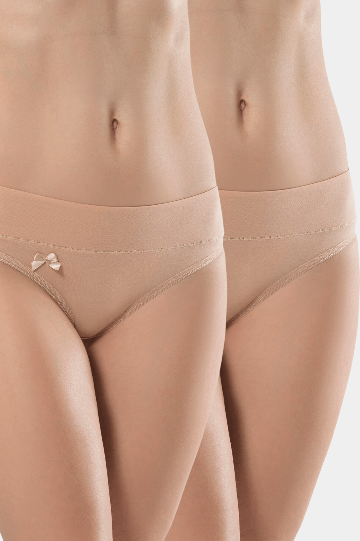 Türen Kadın Beli Lastikli Likralı 2\'li Pamuklu Bikini Külot