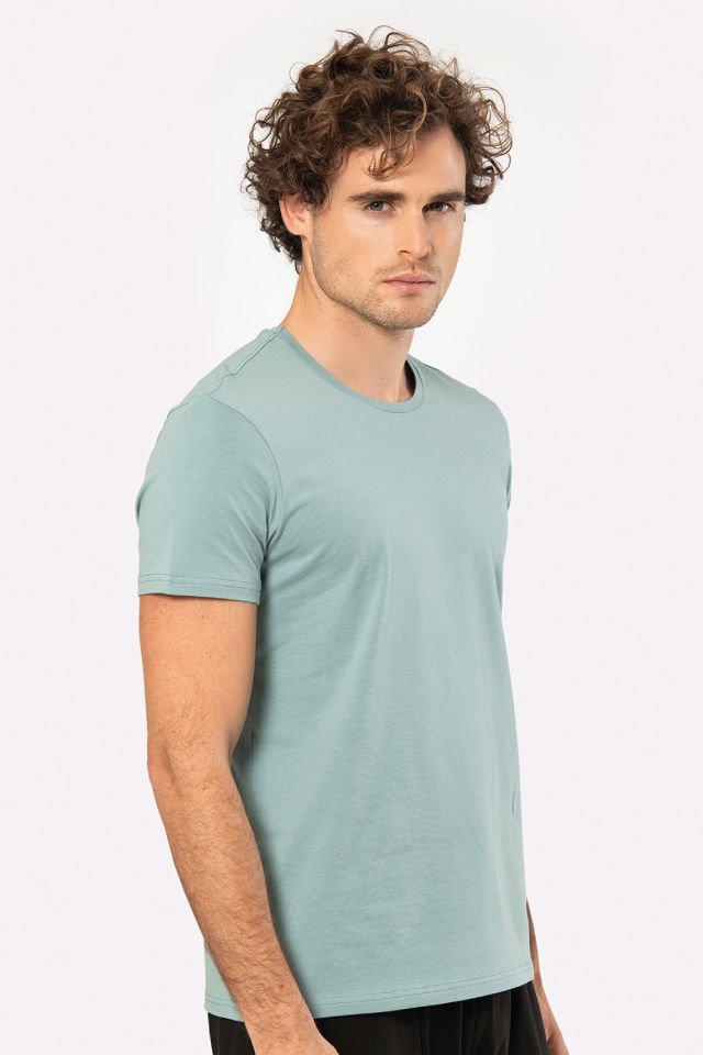 Cacharel Erkek Bisiklet Yaka Likralı T-shirt