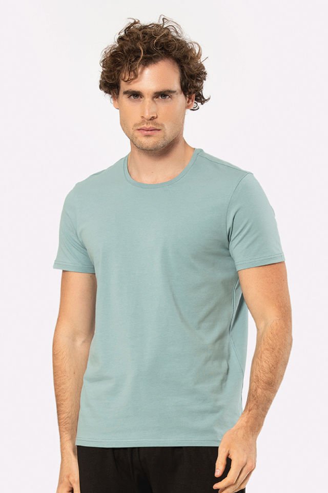 Cacharel Erkek Bisiklet Yaka Likralı T-shirt
