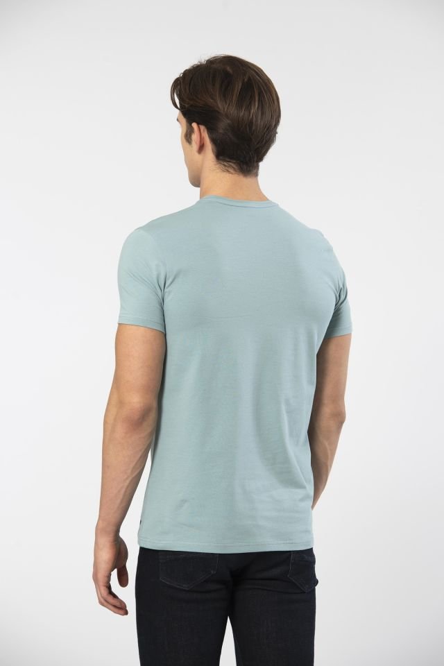 Cacharel Erkek V Yaka Likralı T-shirt