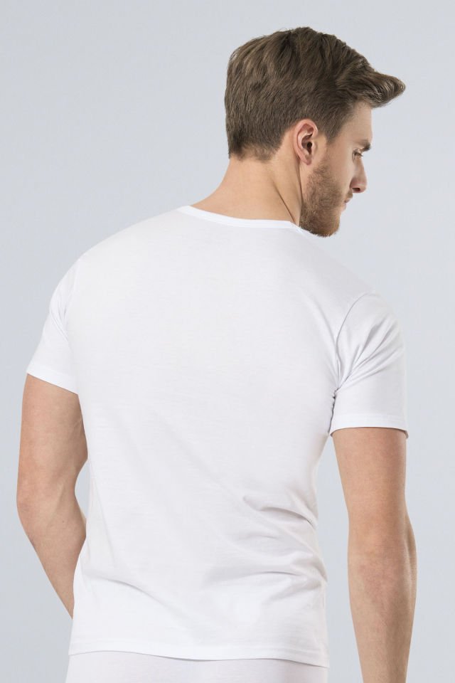 Türen Erkek 2\'li Penye Bisiklet Yaka(açık) Fanila