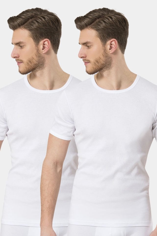 Türen Erkek Ribana O yaka Fanila (2\'li Paket)