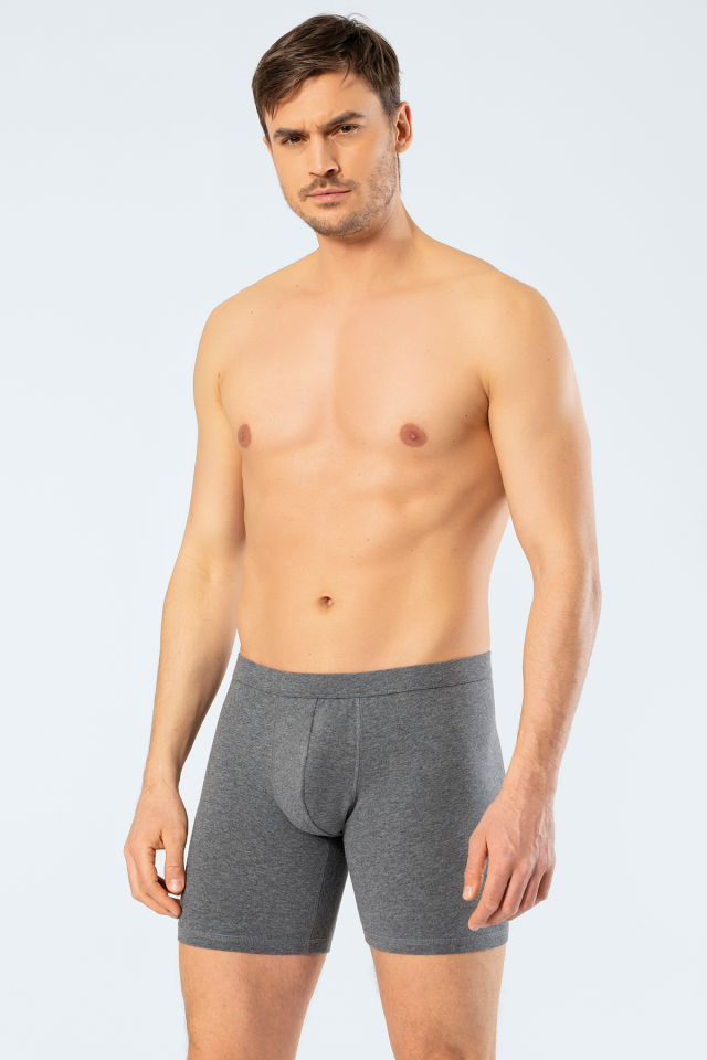 Cacharel Erkek Likralı Uzun Boxer (Bel Bantlı)