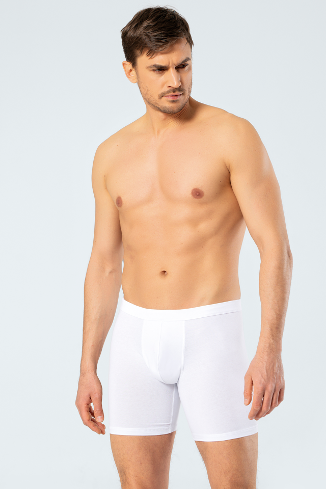 Cacharel Erkek Likralı Uzun Boxer (Bel Bantlı)