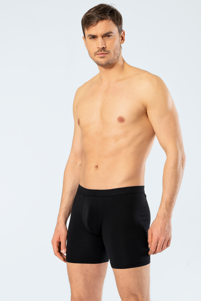 Cacharel Erkek Likralı Uzun Boxer (Bel Bantlı)