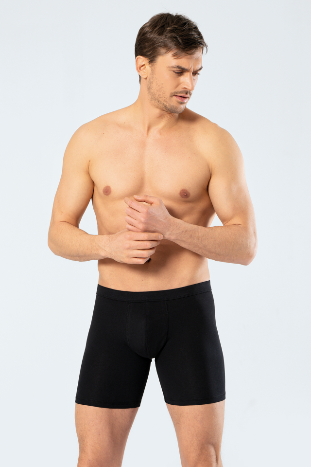 Cacharel Erkek Likralı Uzun Boxer (Bel Bantlı)