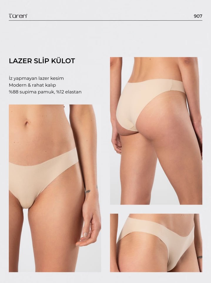 Türen Kadın Lazer Kesim Pamuklu Bikini Külot