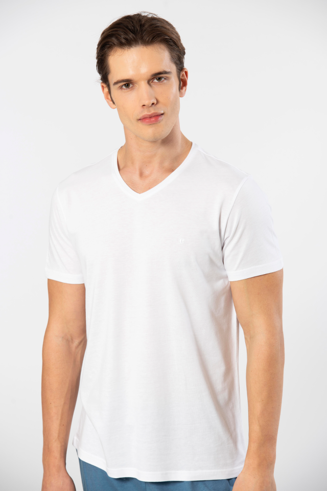 Cacharel Erkek V Yaka T-Shirt