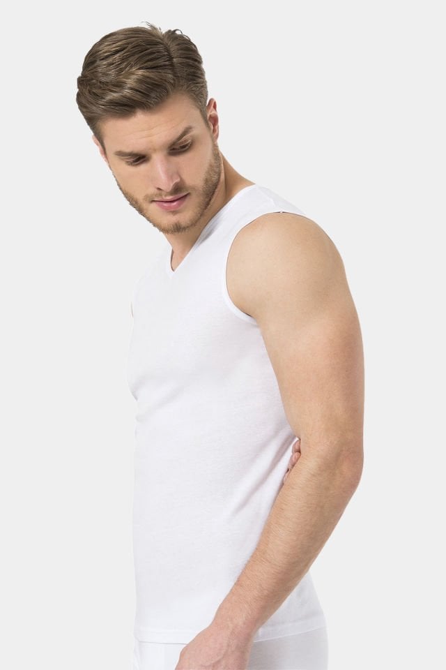 Türen Erkek Spor V yaka Atlet (2\'li Paket)