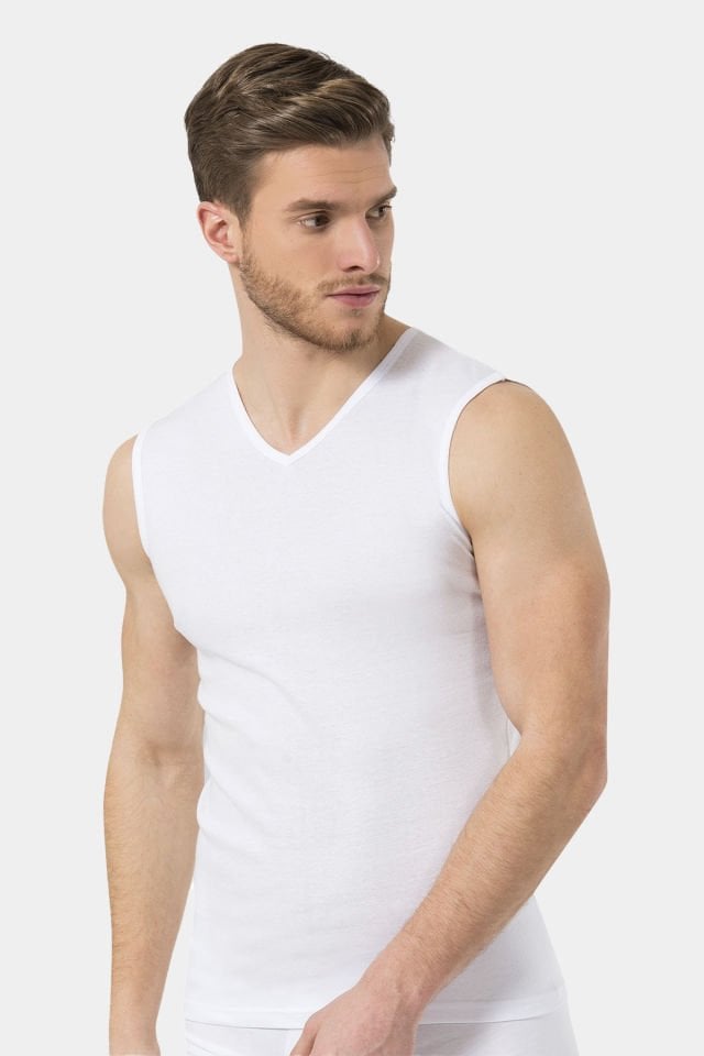 Türen Erkek Spor V yaka Atlet (2\'li Paket)