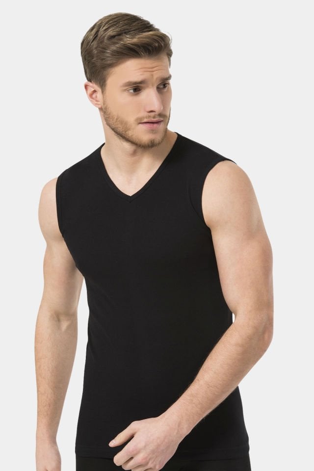 Türen Erkek Spor V Yaka Atlet (2\'li Paket)