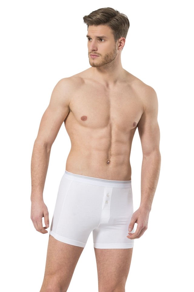 Türen Erkek Likralı Düğmeli Boxer (2\'li Paket)