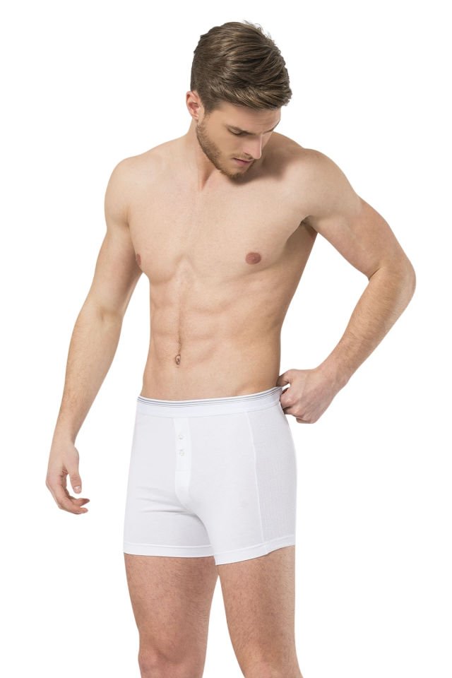 Türen Erkek Likralı Düğmeli Boxer (2\'li Paket)