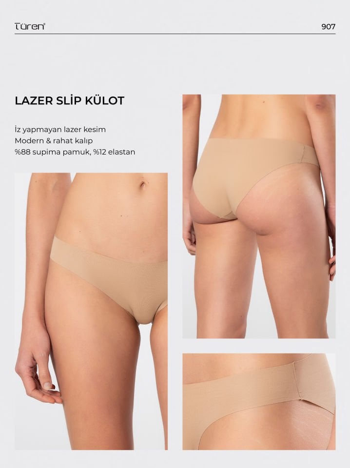 Türen Kadın Lazer Kesim Pamuklu Bikini Külot
