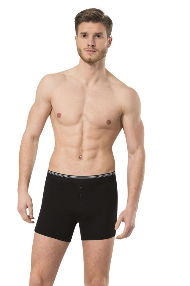 Türen Erkek Likralı Düğmeli Boxer (2\'li Paket)
