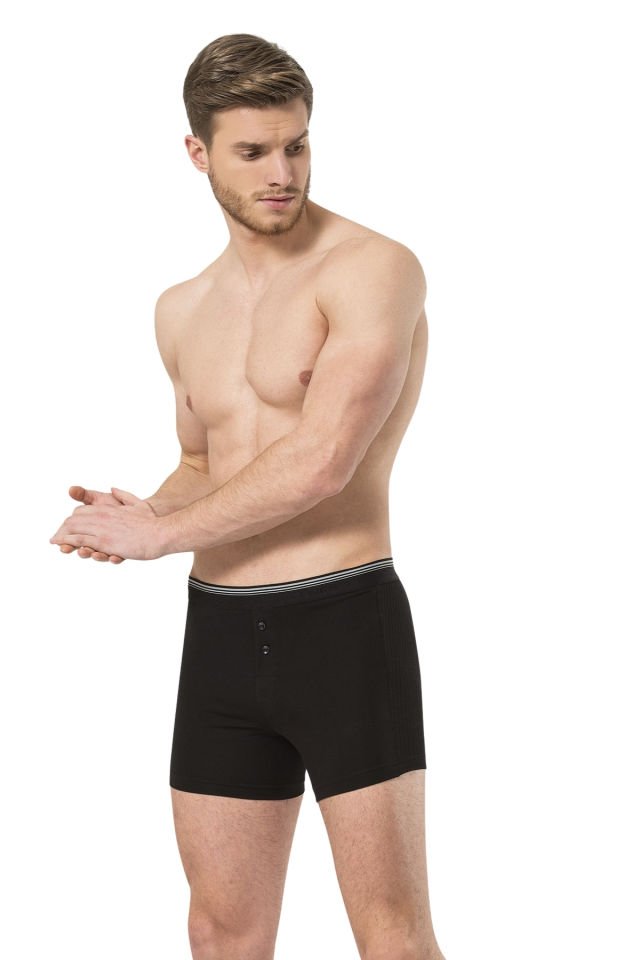 Türen Erkek Likralı Düğmeli Boxer (2\'li Paket)