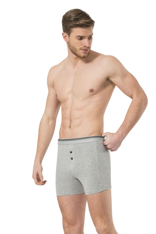 Türen Erkek Likralı Düğmeli Boxer (2\'li Paket)