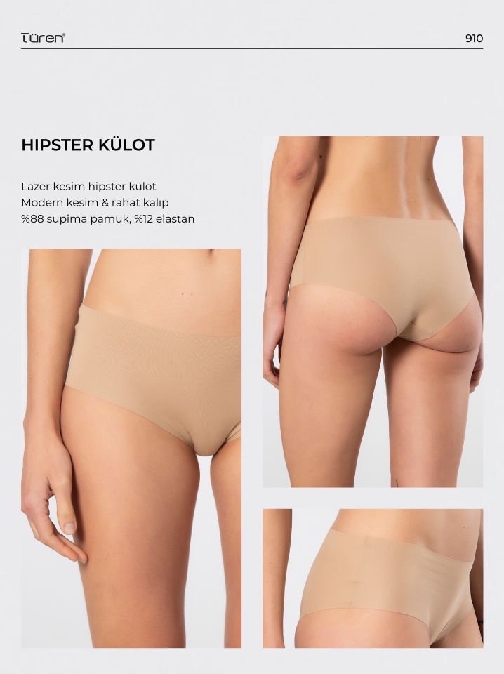 Türen Kadın Lazer Kesim Pamuklu Hipster Külot