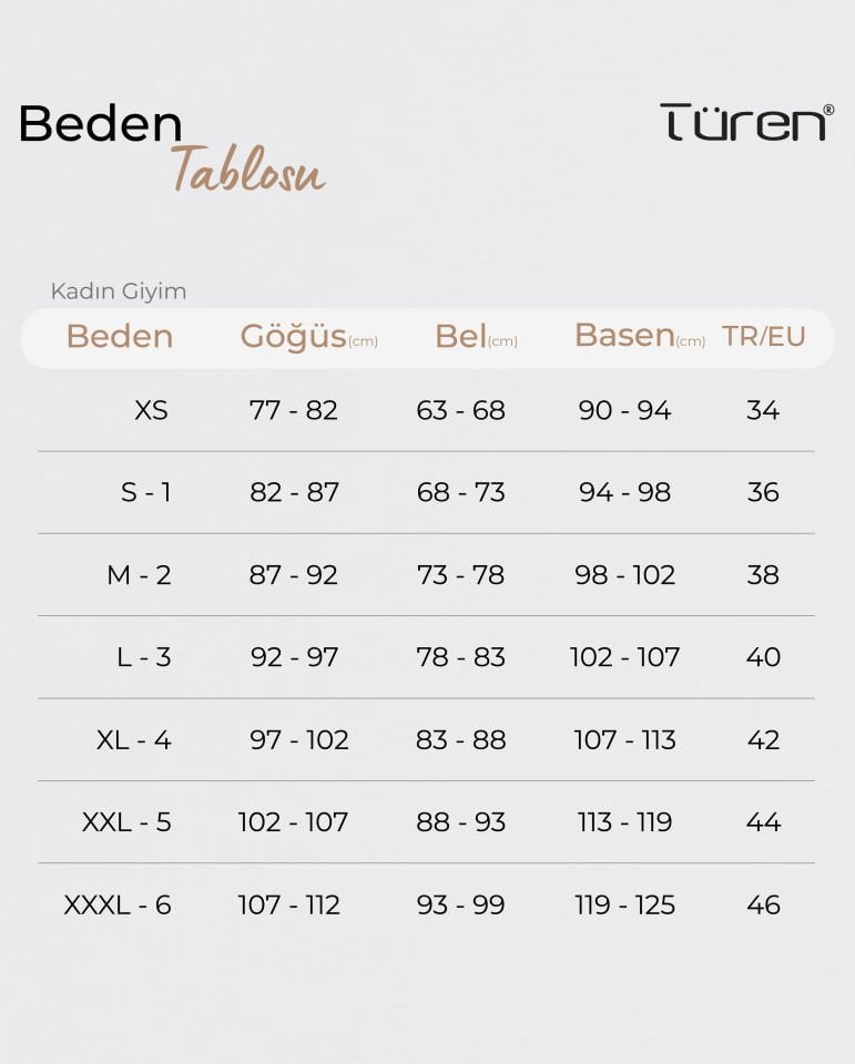 Türen Kadın Lazer Kesim Pamuklu Yüksek Bel Külot