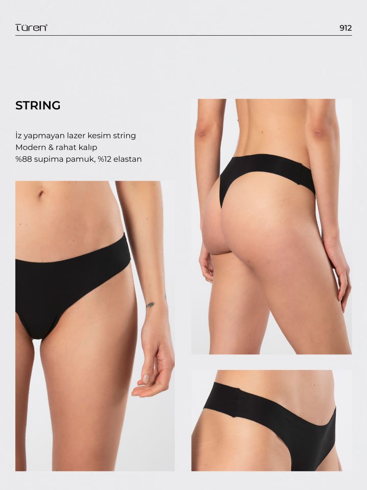 Türen Kadın Lazer Kesim Pamuklu String Külot