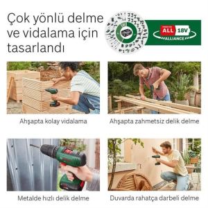 Bosch EasyImpact 18V-40 Akülü Darbeli Vidalama (Tek Akü, 2,0 Ah)