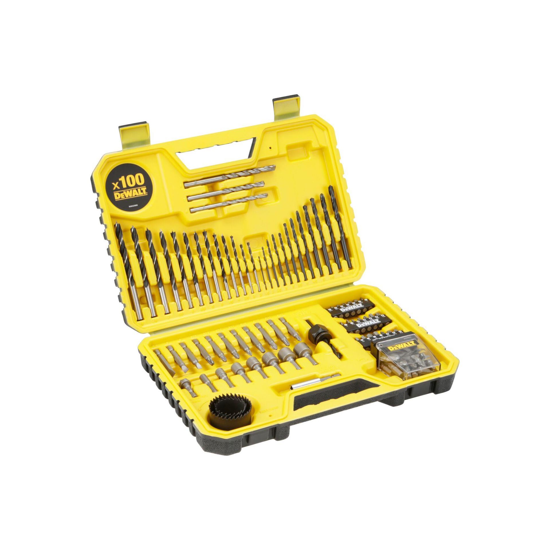 DEWALT DT71563-QZ 100 Parça Metal, Ahşap, Duvar, Vidalama, Testere Matkap Ucu Seti