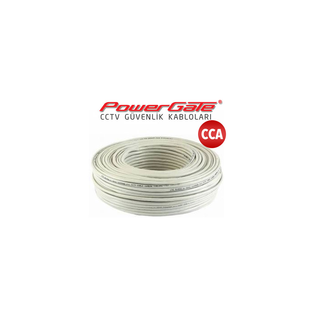 PowerGate CELL 134mt, 2+1 (2x0,22+0,25) CCA, CCTV Güvenlik Kablosu