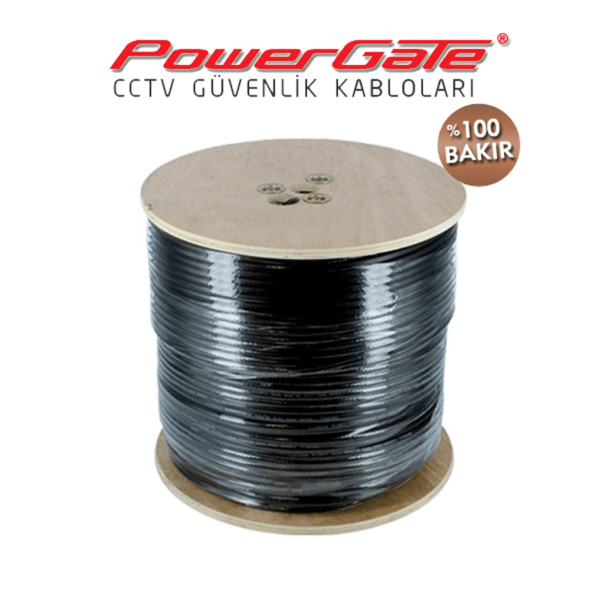 PowerGate OUT 535mt, 2+1 (2x0,50+0,33) %100Bakır, DIŞ ORTAM CCTV Güvenlik Kablosu