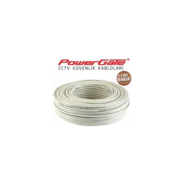 PowerGate PRO 250mt, 2+1 (2x0,50+0,33) %100Bakır, CCTV Güvenlik Kablosu