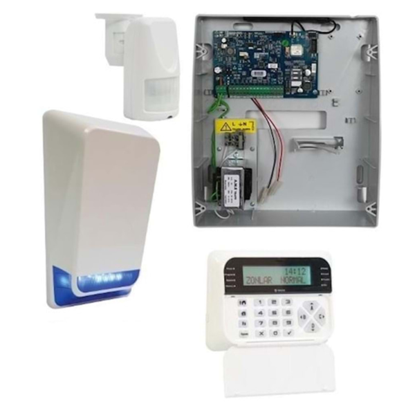 TEKNİM TSP-5334LCDA  ETHERNETLİ ALARM SETİ,  1xTSP-5334 4+4 Zon Panel, 1xTSK-5710 LCD Keypad, 1xTSS-5790B Harici Siren, 1xATP-546 Pır, 1xATP-105 Pır Ayağı, 1x12v Akü
