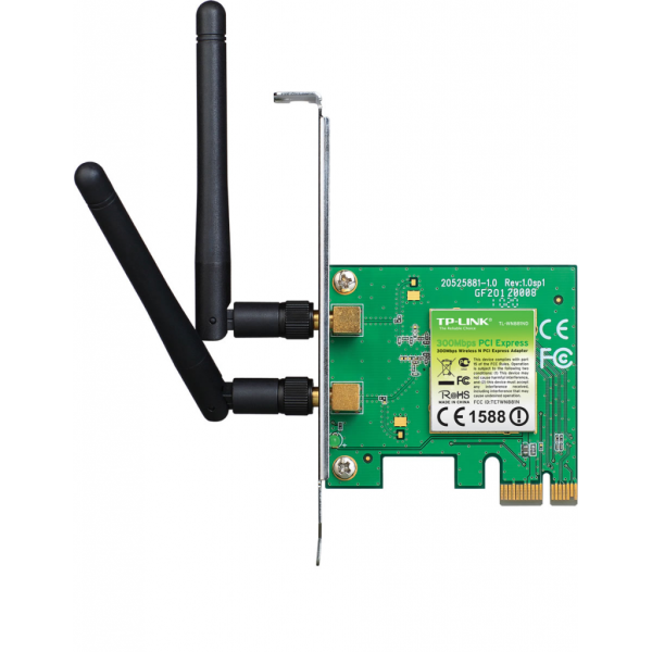 TP-LINK TL-WN881ND, 300Mbps, 2.4Ghz, 2x2dBi Anten, PCI-Express, WIRELESS ETHERNET