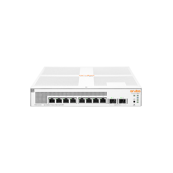 HP Aruba Instant On JL681A 1930-8G, 8Port, GigaBit 8 Port PoE, 124W, 2 Port Gigabit SFP,  Yönetilebilir, Rack Mount Switch