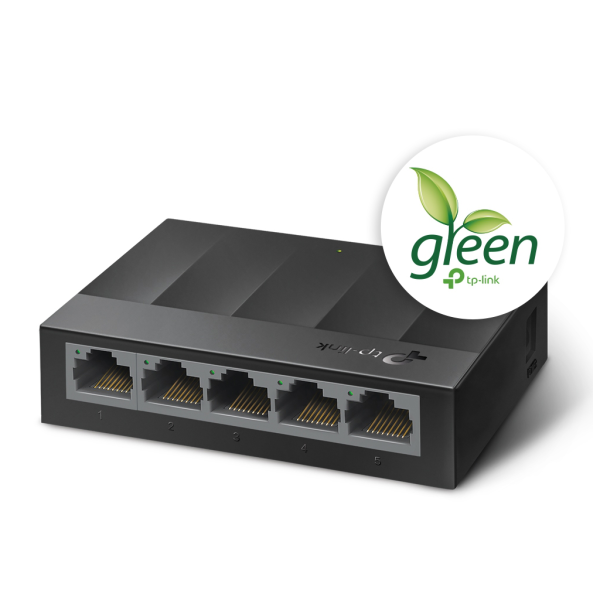 TP-LINK LS1005G, Green Tech, 5 Port, GigaBit, Yönetilemez, Masaüstü Switch