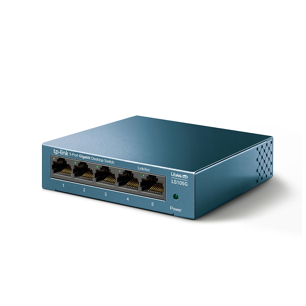 TP-LINK LS105G, 5 Port, GigaBit, Metal Kasa, Yönetilemez, Masaüstü Switch
