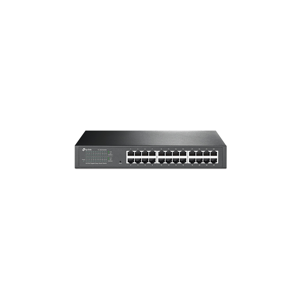 TP-LINK TL-SG1024DE, 24 Port, GigaBit, Metal Kasa, Easy Smart, Yönetilebilir, Rackmount Switch