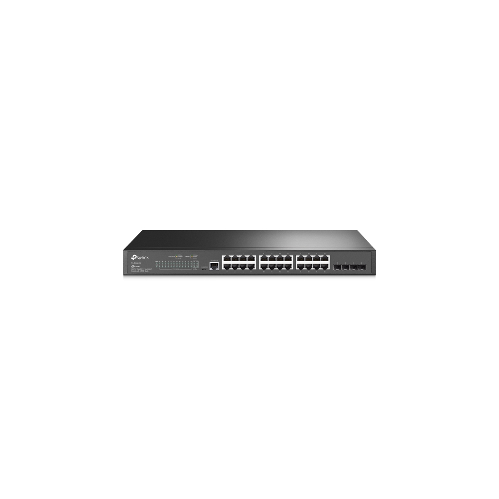 TP-LINK TL-SG3428, 24 Port, GigaBit, Metal Kasa, +4Port GigaBit SFP, Yönetilebilir, Rackmount Switch