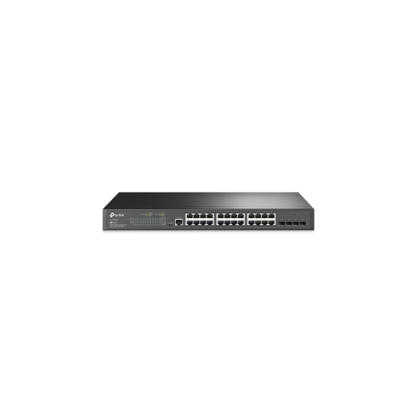 TP-LINK TL-SG3428, 24 Port, GigaBit, Metal Kasa, +4Port GigaBit SFP, Yönetilebilir, Rackmount Switch
