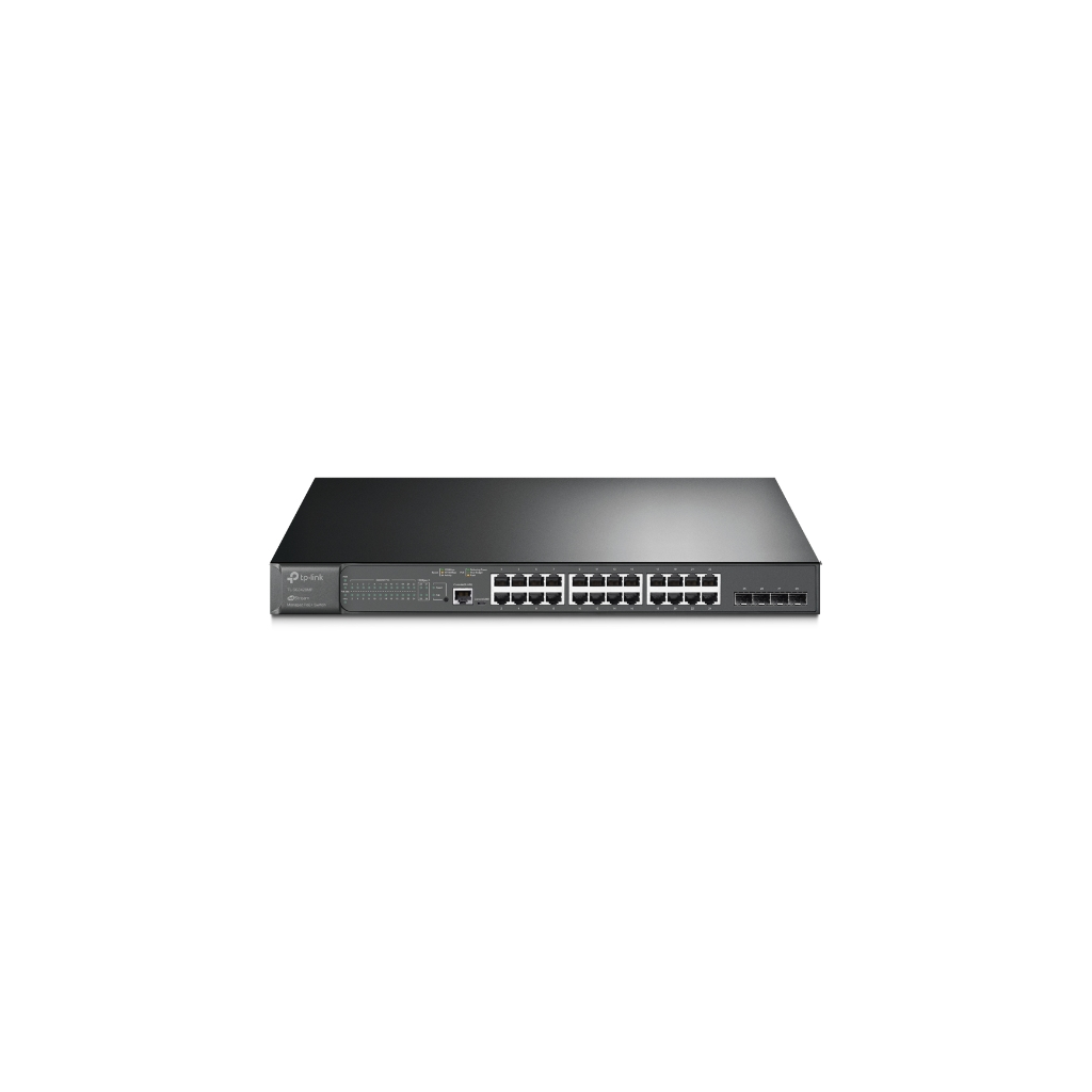 TP-LINK TL-SG3428MP, 24 Port, GigaBit, Metal Kasa, 24 Port PoE, 384W, +4Port GigaBit SFP, Yönetilebilir, Rackmount Switch