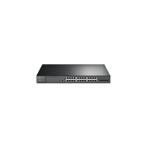 TP-LINK TL-SG3428MP, 24 Port, GigaBit, Metal Kasa, 24 Port PoE, 384W, +4Port GigaBit SFP, Yönetilebilir, Rackmount Switch